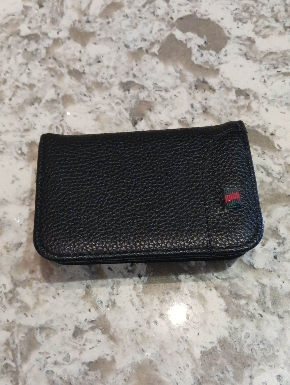 Black Leather Card Holder Wallet
